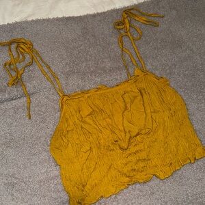 Yellow crop top